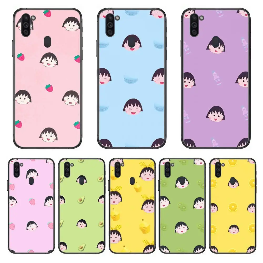 Chibi Maruko-тян Стильная футболка с изображением персонажей видеоигр в клеточку