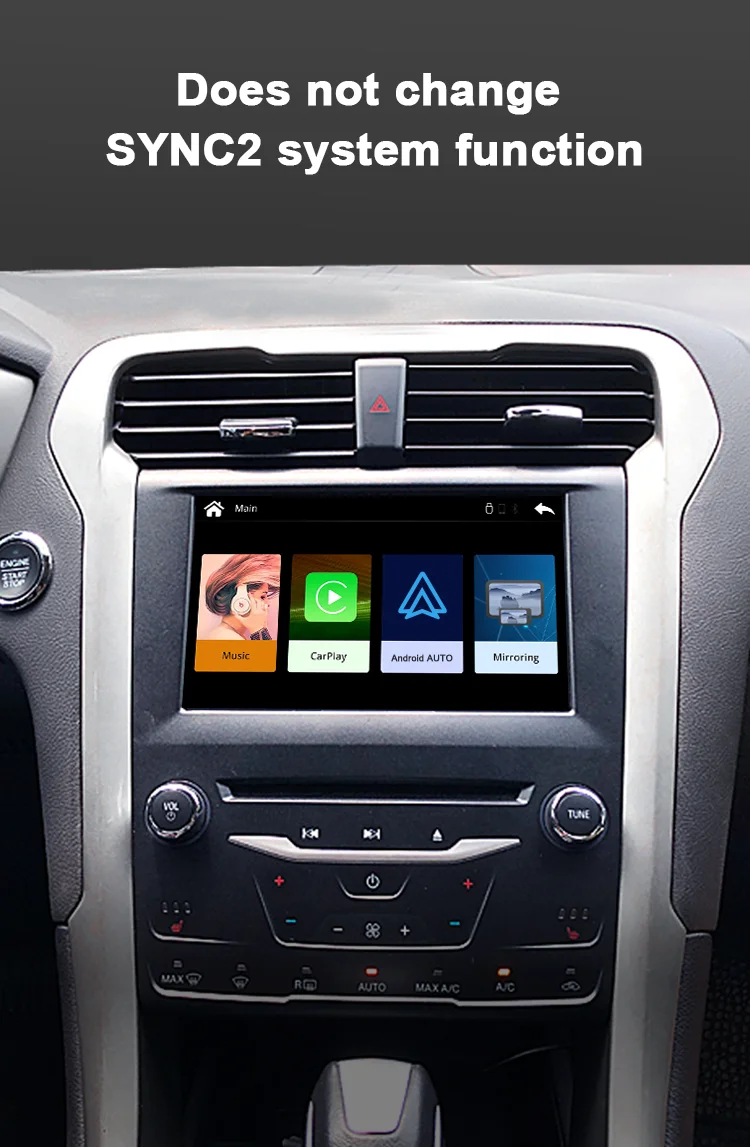 VISKOO Apple CarPlay Android Auto Upgrade Module for Ford SYNC2 KUGA EDGE  FOCUS ECOSPORT FUSION MUSTANG carplay