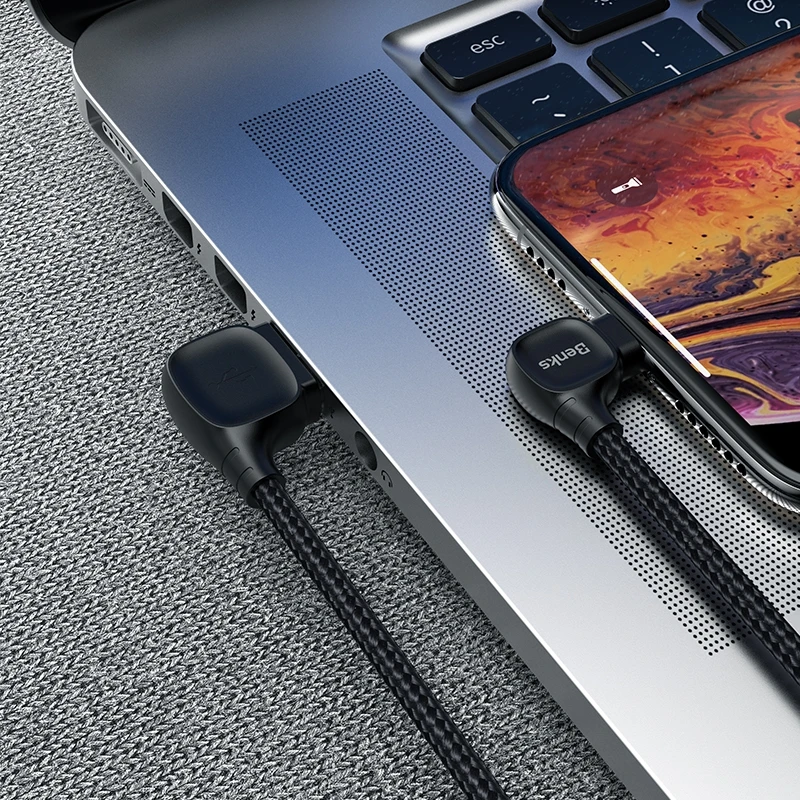 Benks M12 кабель для передачи данных 2.4A MFI зарядный кабель, длина: 1,2 м