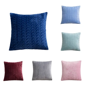 

Solid color velvet cushion cover pillowcase sofa throw pillow home decoration pillowcase living room bedroom cushion cover