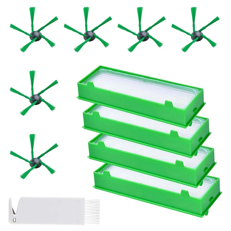 

Replacement Parts 6 Side Brush & 4 Hepa Filters & 1 Cleaning Tool Accessories Kit for Vorwerk Kobold VR200 VR300