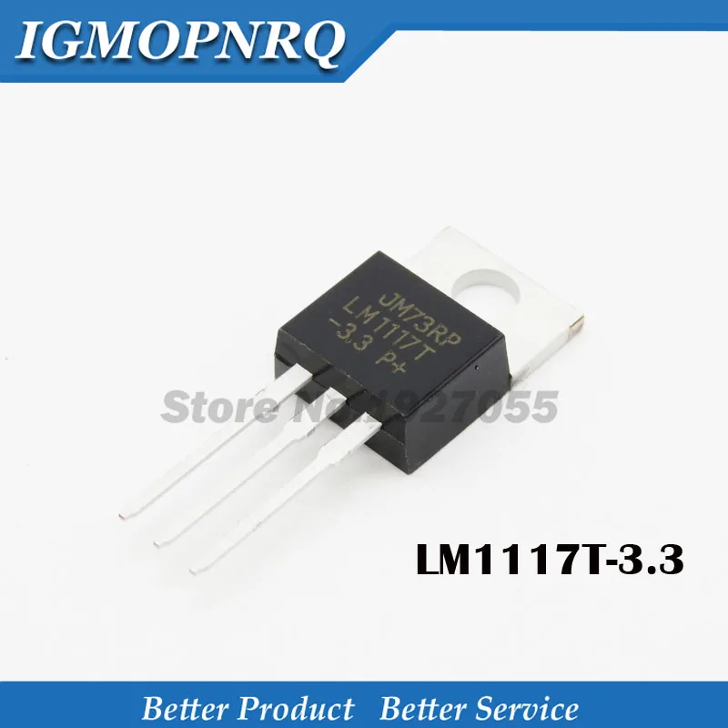 5 шт. LM1117T-3.3 TO220 LM1117-3.3 LM1117T 3 V LM1117 TO-220 Регулятор напряжения Низкий понижающий IC чип |