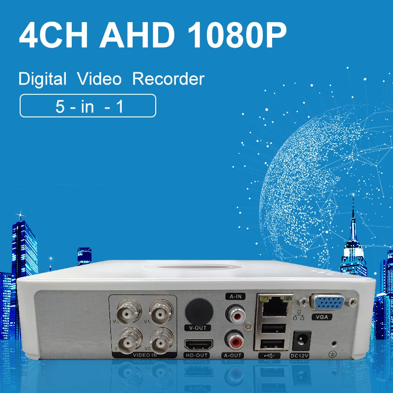 Хранитель HD 2MP XVR 4 канала система видеонаблюдения аналоговая камера высокого разрешения цифровой видеорегистратор AHD-N Гибридный XVR 1080P NVR 4in1 видео Регистраторы для AHD аналоговая камера
