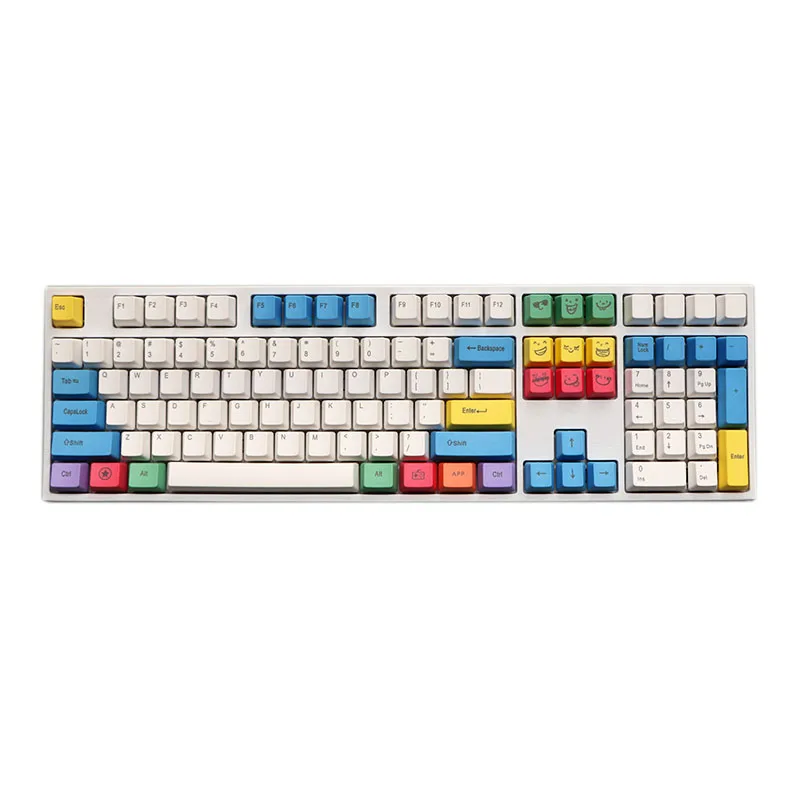 Механическая клавишная крышка s PBT Мел Набор цветная клавишная крышка GH60 FFC660 64 клавиши 87 eys 104 ключи 108 клавишная крышка