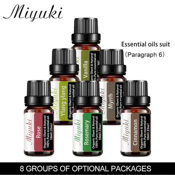 

10 Pieces/lot Fragrance Oil Set 10ml Pure Essential Oils With Gift Box Humidifier Aromatherapy Jasmine Parma Violet Oil