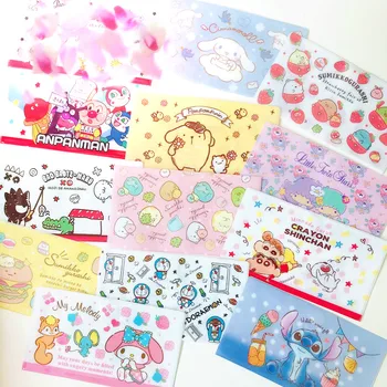 

5Pcs Mask Storage Clips Bag Mask Antibacterial Waterproof Dustproof Protective Cover Clip Portable Cartoon Facemask Storage Bags