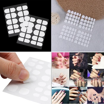 

Double Side Adhesive Glue Sticker Sticky Tape Transparent Nail Glue For Fake False Nails Art Decoration Tools Style Random