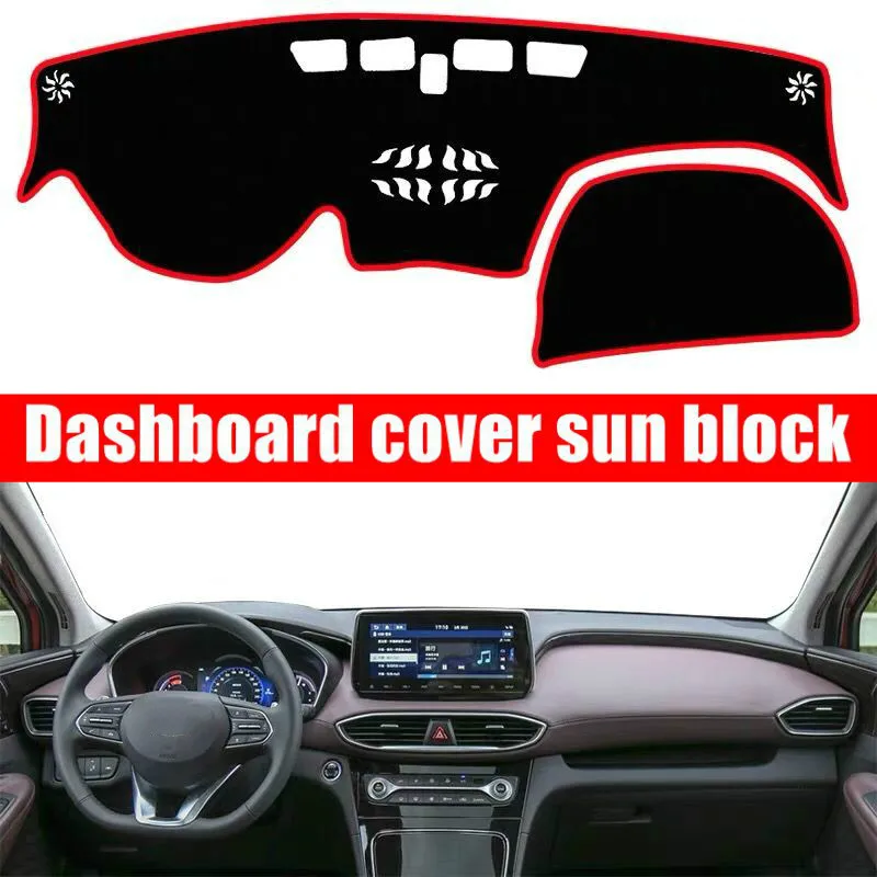 

Car Dashboard Cover Mat Pad Sun Shade Instrument Protect Carpet Accessories For Hyundai Santa Fe IX45 4th Gen 2019