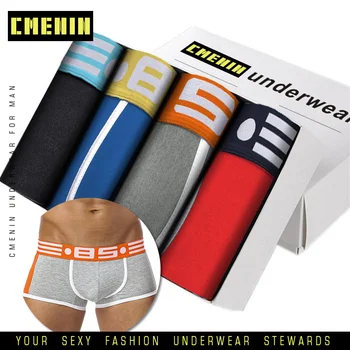 

4pcs/lot CMENIN Men's boxers cotton underwear Underwear Men Boxer Homme Mens Underwear Boxershorts Men Boxers Sexy Boxer Shorts