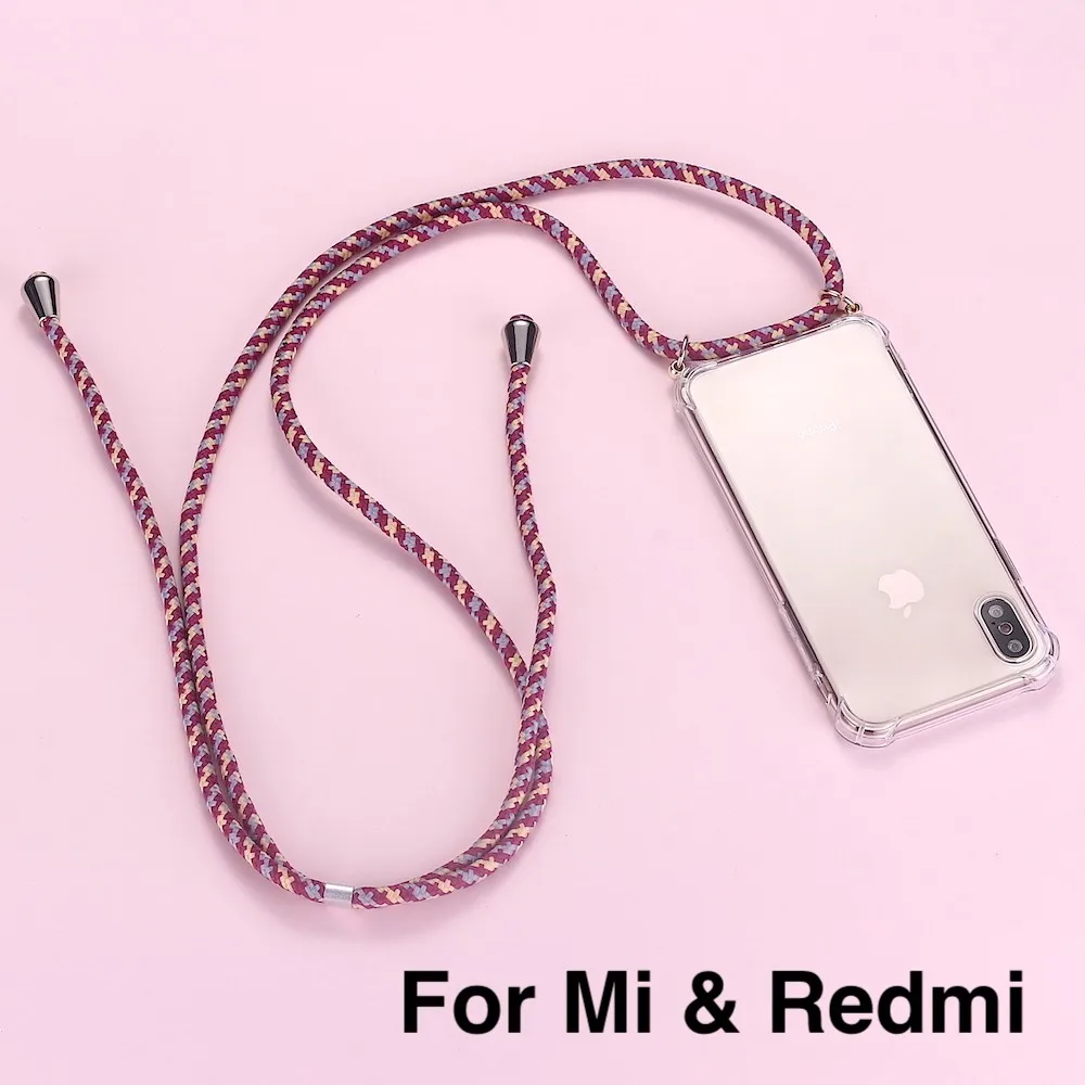 Strap Cord Chain Phone Tape Necklace Lanyard Mobile Phone Case For