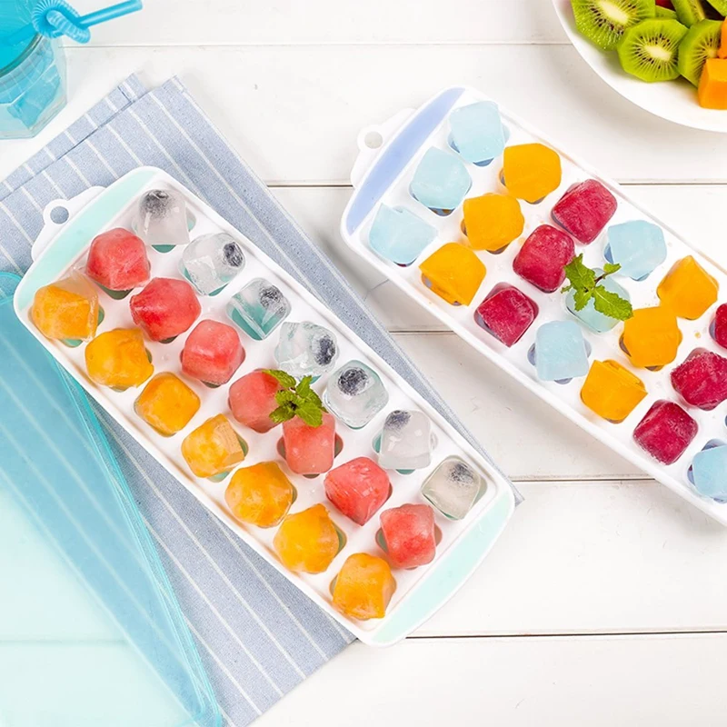 HOT SALE Ice Block Trays 3 Packs Flexible Silicone Ice Trays with Spill-Resistant Lids Easy Release Ice Trays Make 63 Ice Block