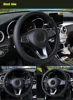 Car steering wheel cover Car Fiber Leather Steering Wheel Cover Universal Four seasons car steering wheel cover Diameter 38CM ► Photo 2/5