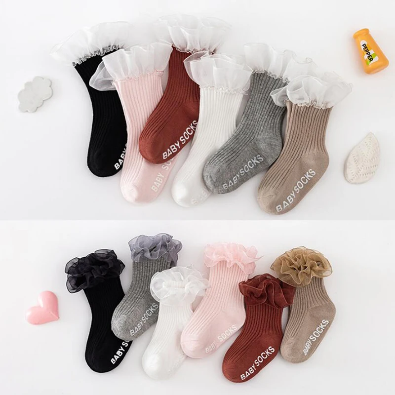 Lace Socks 04years Cute Children Socks Lace Princess Girls Ankle Non
