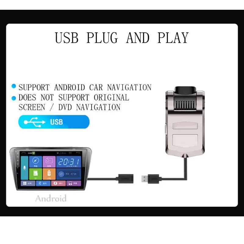 USB Full HD Автомобильный видеорегистратор Камера ADAS вождения видео рекордер Dash Cam циклическая запись U1JF