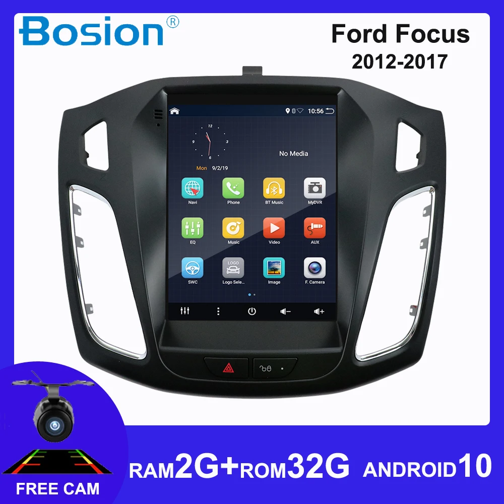 

Bosion For Ford Focus 3 Mk 3 Tesla screen Tesla style 2012-2017 Car Radio Multimedia Video Player Navigation GPS Android 10 BT