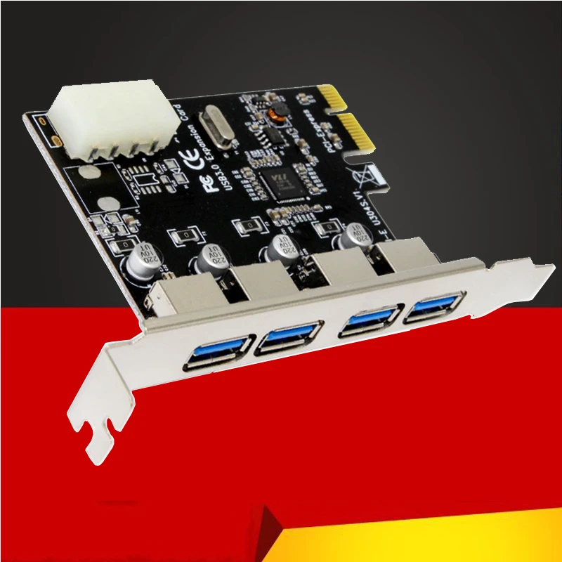 1 комплект Профессиональный 4 порта PCI-E к USB 3,0 концентратор PCI Express карта расширения адаптер 5 Гбит/с скорость для рабочего стола PCI Express USB 3,0