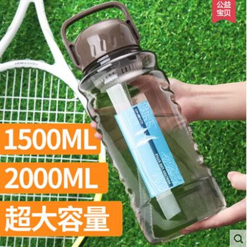Hot My Water Bottle 1500/2000ML Cartoon Botella de Agua Shaker Drink