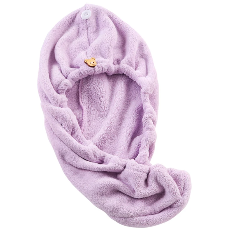 Горячее сухое полотенце для волос, супер впитывающее мягкое быстросохнущее полотенце из микрофибры, банное полотенце для душа LSF99 - Цвет: purple