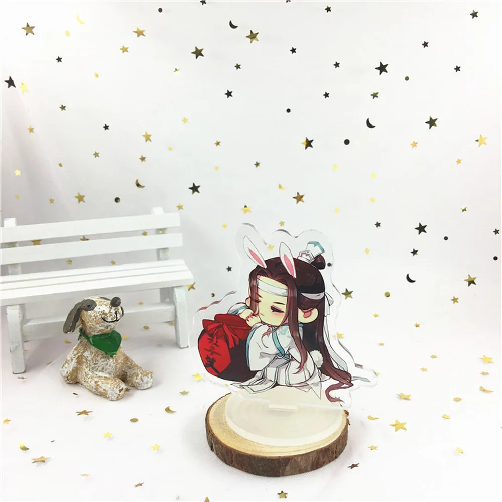 Toy the untamed Chen Qing Ling Acrylic Mini Stand Model Toys Wei Wuxian La Anime Action Figure Pendant toy 8cm double-side gift | Игрушки и