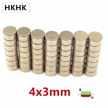 

100-5000p 4mm x 3mm Small Round Neodymium Disc Magnets 4x3 Dia N42 Strong Rare Super Powerful Earth Magnet 4*3 magnetic standard