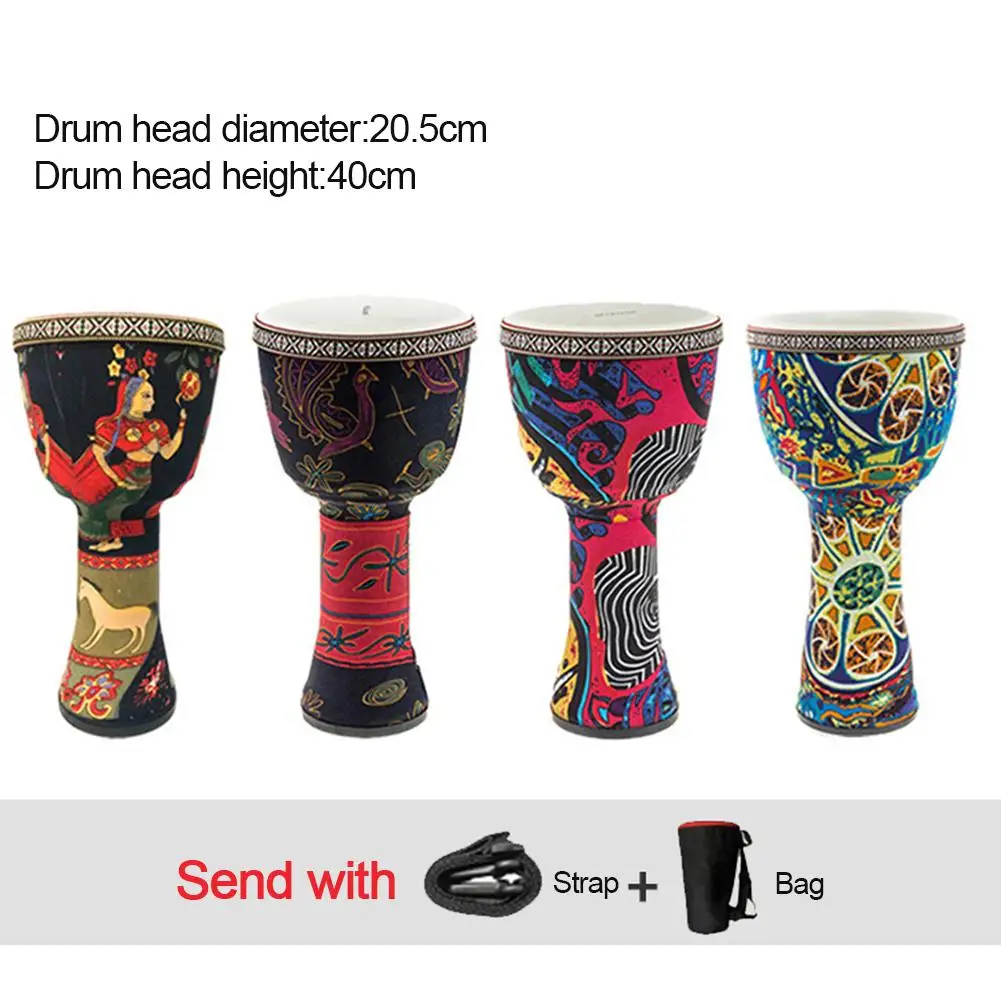 Ручная роспись Африканский барабан ультра-светильник ПВХ Djembe барабан с синтетической кожей барабанная головка для детей начинающих