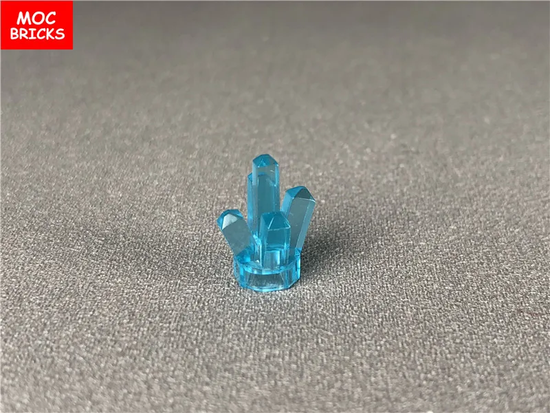 50 шт./партия кубики Moc Clorful Rock 1x1 кристалл 5 точек подходят с 52 развивающие строительные блоки фигурки DIY игрушки для детей Рождественский подарок - Цвет: trans light blue