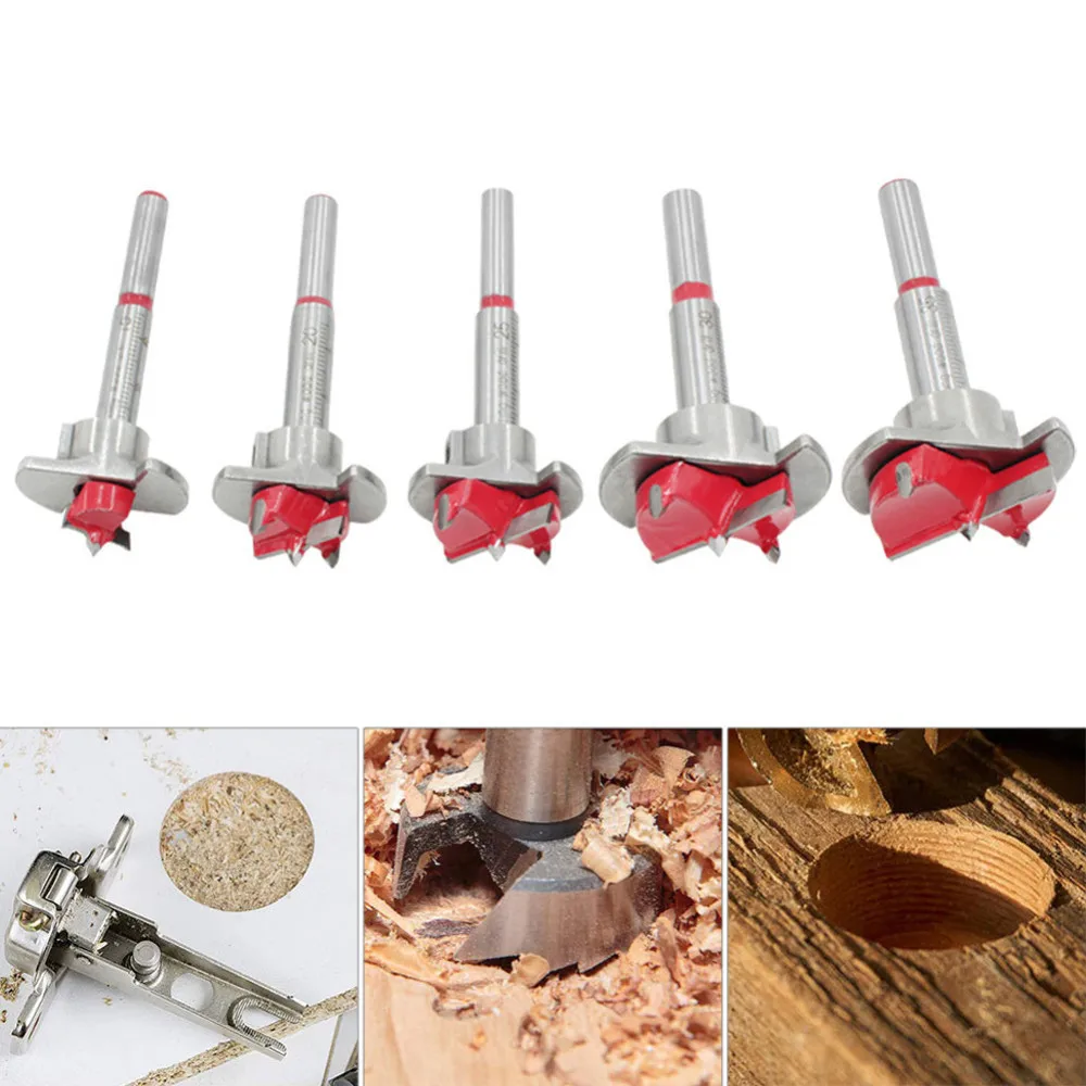 Forstner Wood Drill Bit Self Centering Hole 15, 20, 25, 30, 35mm Wood Cutter Hex Wrench Woodworking Hole Saw with Wooden Box Forstner Wood Drill Bit Self Centering Hole 15, 20, 25, 30, 35mm Wood Cutter Hex Wrench Woodworking Hole Saw with Wooden Box