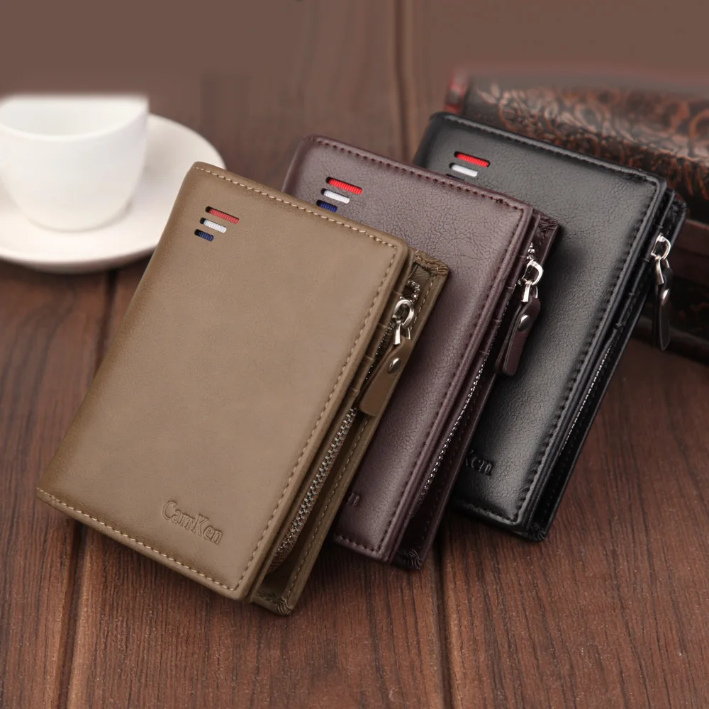 Мужские кошельки из искусственной кожи, мужской короткий кошелек, деловой бренд, кожаный держатель для карт, денег, кошельки, роскошные карманы