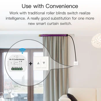 

Wifi Smart Curtain Blinds Switch Mobile Phone Remote Timing Control Wireless Remote Control Work With Alexa Drop Shippin