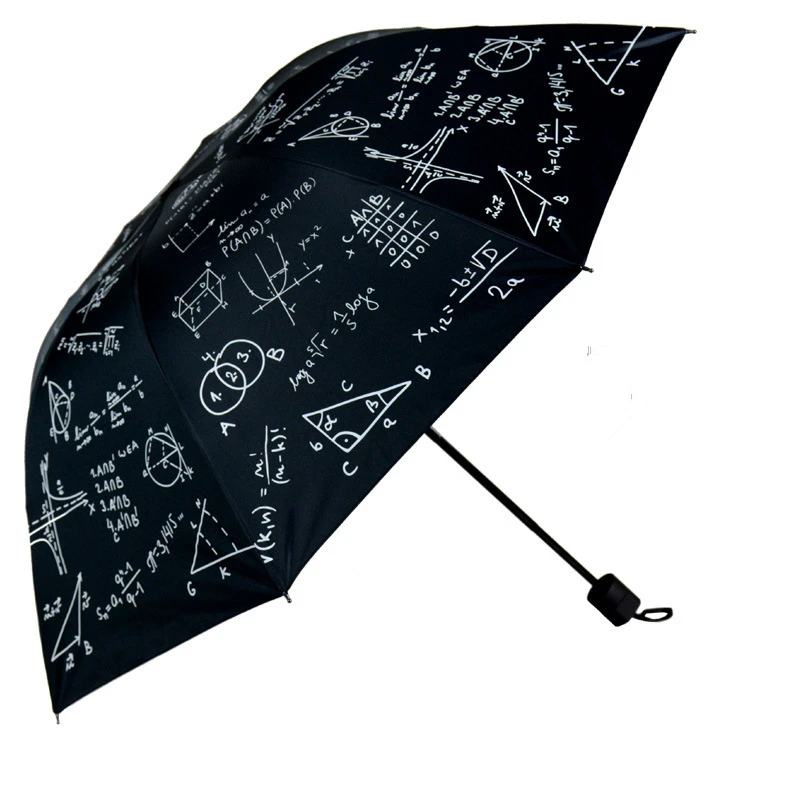 

New Design Umbrella Mathematical Formula Big Umbrella Kids Umbrellas Sun Protection Windproof Middle School Student Umbrella