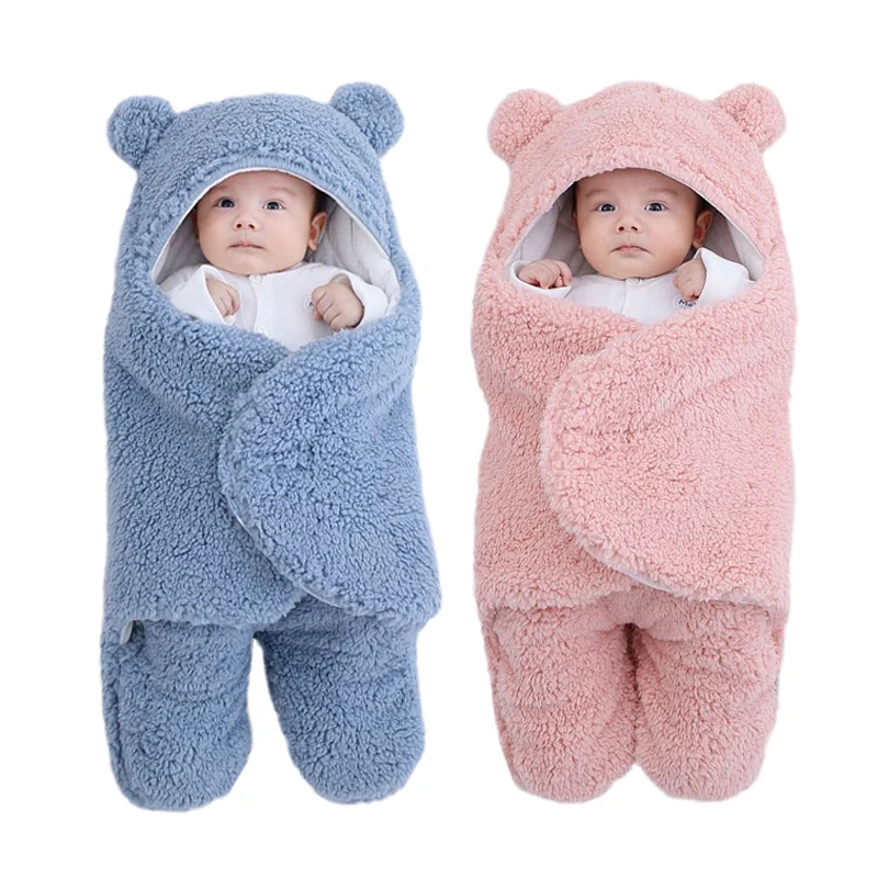 BabySleepingBagNewbornThickFleeceWarmSleepsackBoyGirlFlannel
