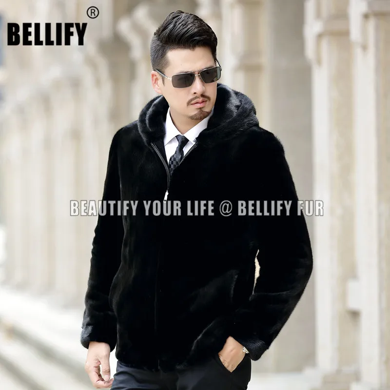 

European Brand Design Business Style black manly Real Mink fur jackets smart ambitious men genuine mink fur coats
