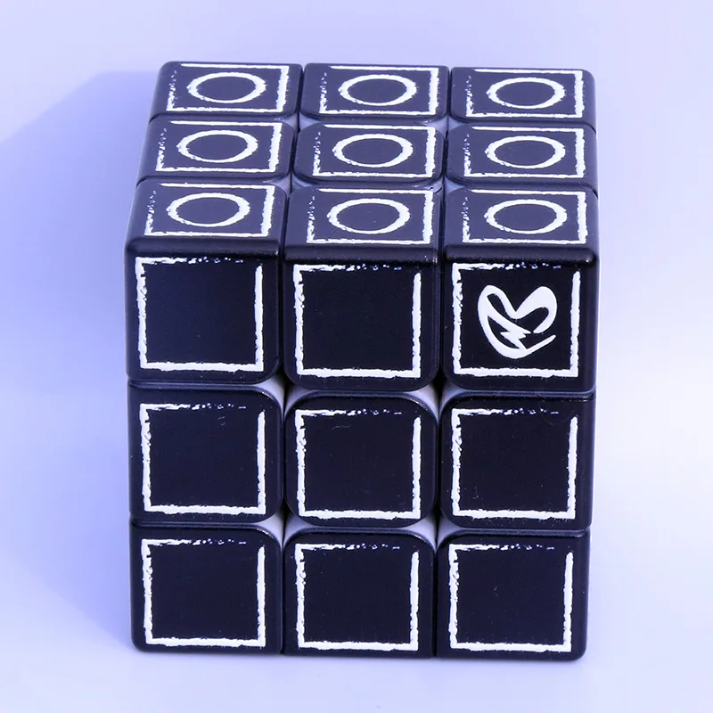 3x3x3 3D взрослых Скорость твист трехмерной с тиснением и изображением головоломка магический куб игра мозга слепых Брайля игрушка