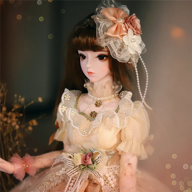 DBS 1/3 BJD Dream Fairy doll mechanical joint body brown hair blonde hair British style official makeup outfits shoes SD anime 2