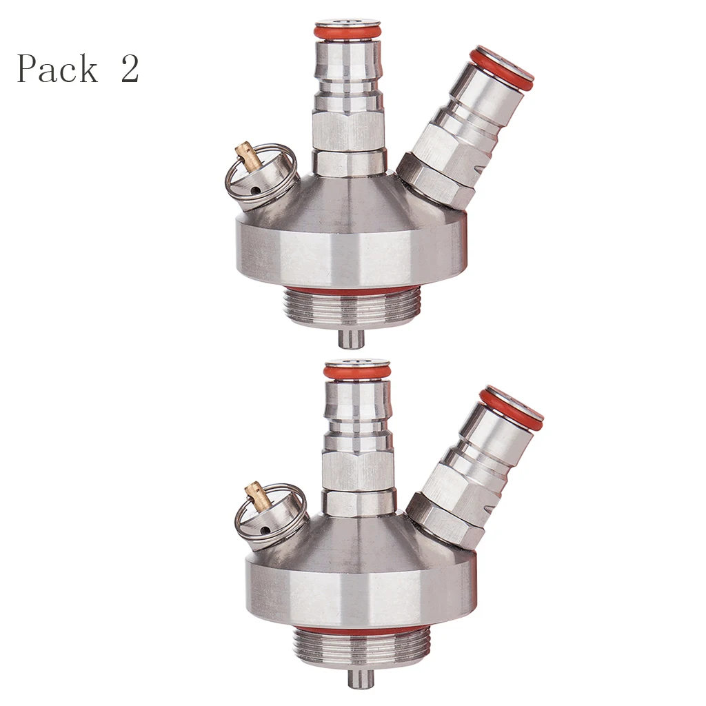 2pcs Stainless Steel Keg Beer Growler Spear Tap Dispenser for Beer growler w/hose