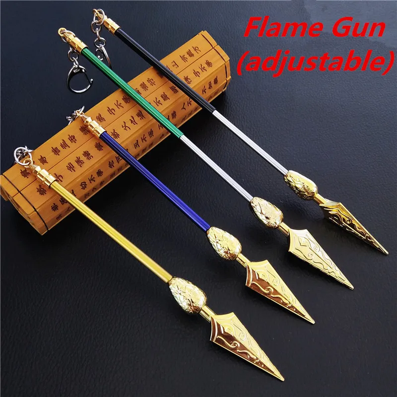 China Movie Nazha's Magic Child Came To The World Keychain Hero Nazha Flame Gun Model Adjustable Length Toy Memento Gifts | Украшения и