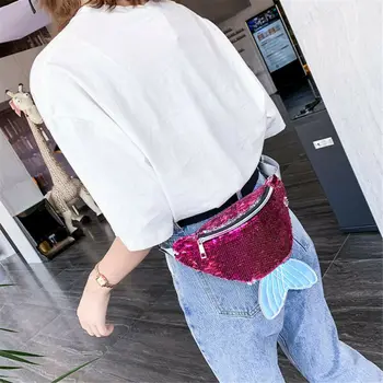 

New Waist Pack Women Fanny Pack Girl Travel Bag Money Belt Wallet Glitter Bum Bag Pouch /BY
