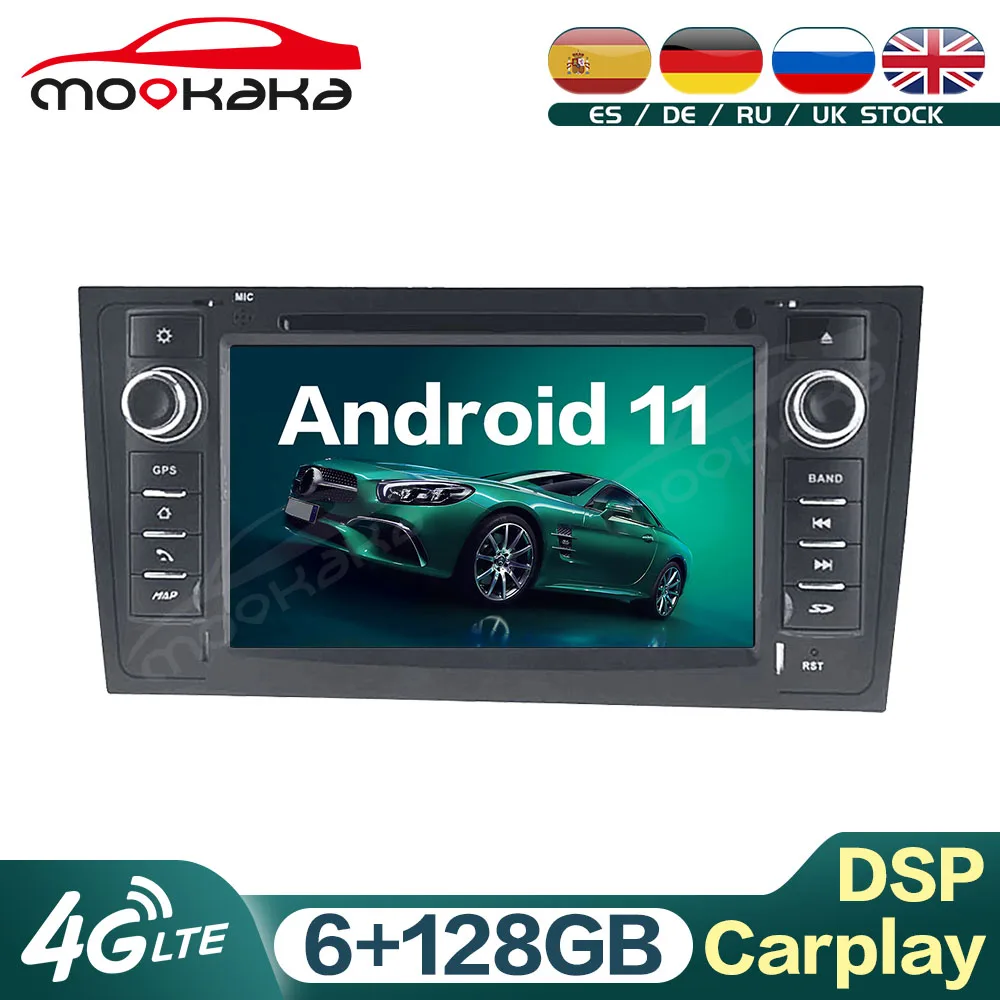 Автомобильный мультимедийный плеер Android 11 для AUDI A6 1997 - 2004 автомобильное радио 6 +
