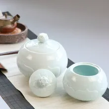 Герметичная керамическая коробка для кофе в зернах, китайский домашний декоративный контейнер для хранения чая пуэр, Подарочная банка для чая