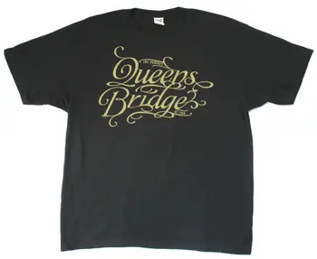 

NAS SUMMER OF '88 QUEENSBRIDGE GOLD SCRIPT BLACK T-SHIRT NEW OFFICIAL 1988 New Men'S Fashion Short-Sleeve T Shirts