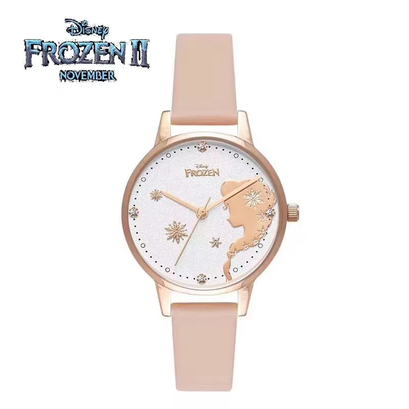 Frozen Cuties Girl Children's Cartoon School Students Watch Mickey Cartoon Watch Women Quartz Cutie Love Fashion Clock Ladies afbeelding