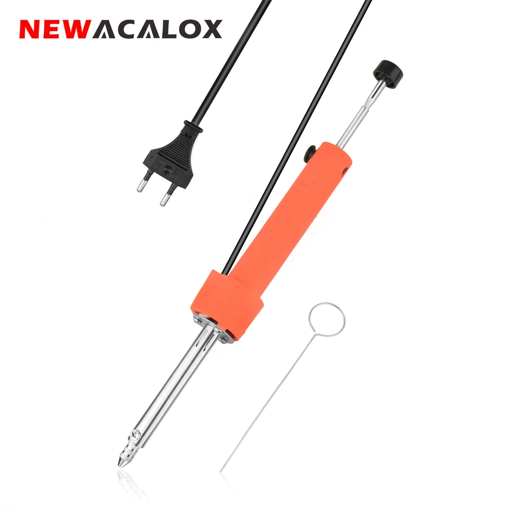 Best NEWACALOX EU Electric Vacuum Solder Sucker Welding Desoldering Pump Soldering Iron Removal Solder Iron Pen Welding Repair Tool