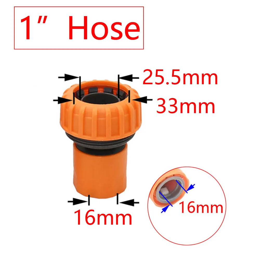 Garden Hose Quick Connector 1/2 3/4 1 Inch Pipe Coupler Stop Water Connector 32/20/16mm Repair Joint Irrigation System