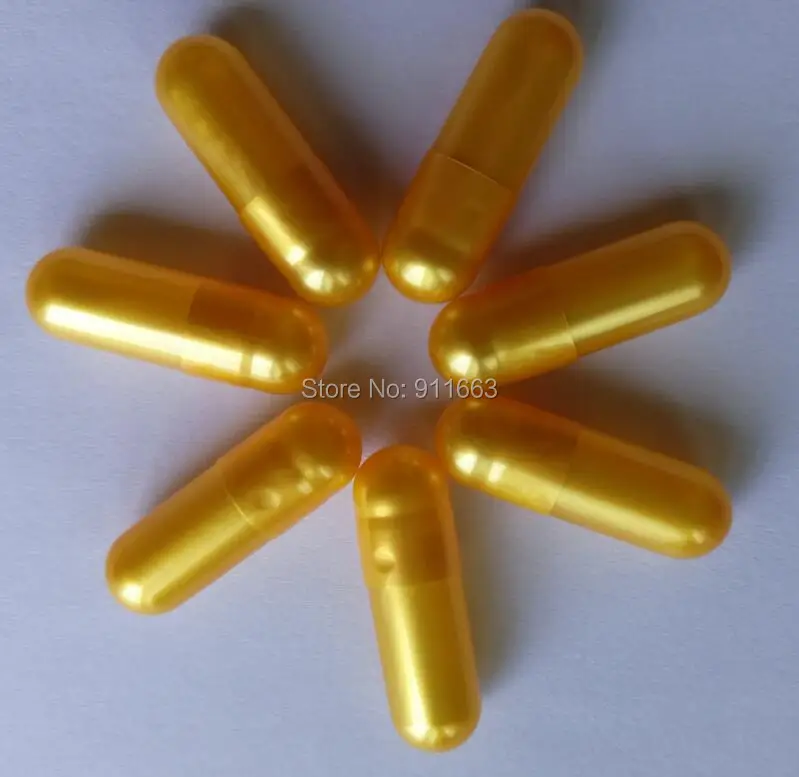 Pearl Bright Yellow 00# жемчужные капсулы 5000 шт! Перламутровые цвета желати пустые капсулы, твердые желатиновые пустые капсулы(Соединенные или отдельные пустые капсулы - Цвет: Pearl Bright Yellow