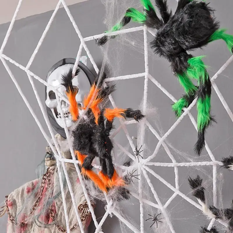 Гнущийся искусственный паук Большой плюшевый черный/красочная кукла Хэллоуин ужасная хитрая игрушка бар хаунт дом реквизит декоративные