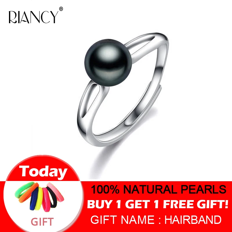 

RIANCY Natural Freshwater Pearl Ring Pearl Jewelry 925 Sterling Silver Rings For Women High Guality pearl Wedding Rings Gift