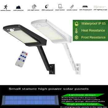 

56LED Remote Control Solar Light PIR Motion Sensor IP65 Outdoor Wall Street Lamp Waterproof Lamp Lights