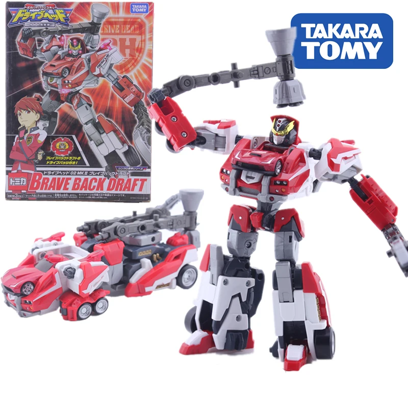 Takara Tomy Tomica экшн-фигурка скорость спасательная Детская кукла игрушки трансформация красный робот 01MK2 пляжный мотоцикл