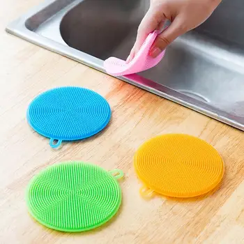 

Dishwashing Cloth Multifunctional Silicone Dishwashing Sponge Brush Rag Kitchen Lazy Cloth Dish Brush Novelty Home Dishwash W6Y5