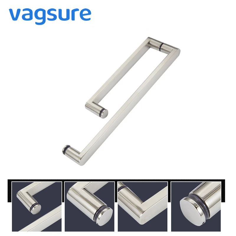 

1 Pair Electroplating Stainless Steel Shower Door Handle Suitable 8-12mm Shower Glass Door Shower Cabin High Quality Doorknob